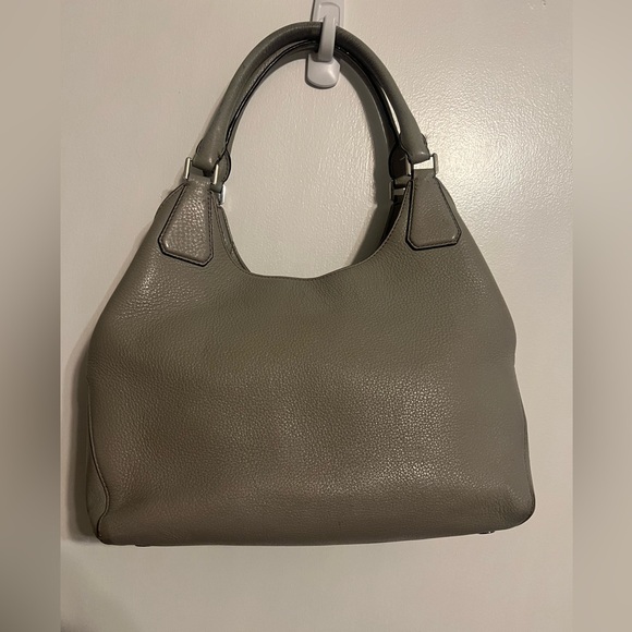 Michael Kors Gray Leather Satchel Bag - Picture 3 of 13